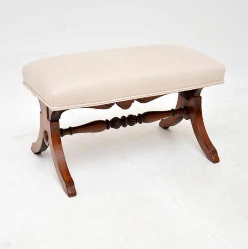 Antique Victorian Mahogany Stool
