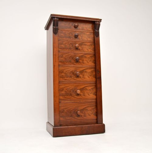 Antique Victorian Mahogany Wellington Chest of Drawers
