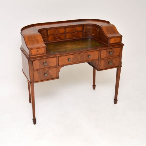 Antique Mahogany Leather Top Carlton House Desk
