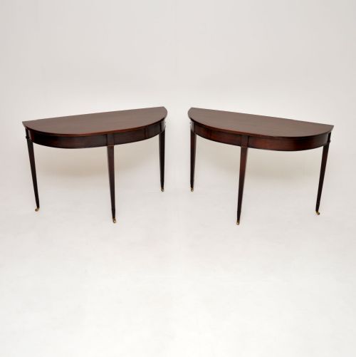 Pair of Antique Georgian Mahogany Console Tables
