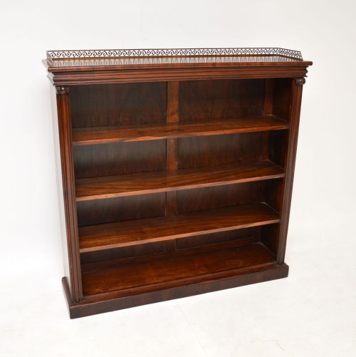 Antique William IV Rosewood Open Bookcase
