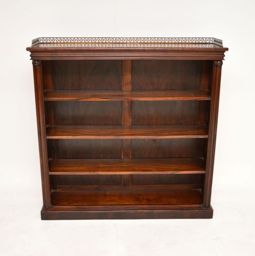fig 1. Antique William IV Rosewood Open Bookcase