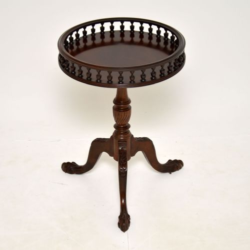 Antique Mahogany Gallery Wine Table
