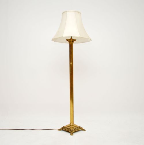 fig 1. Antique Brass Neoclassical Floor Lamp