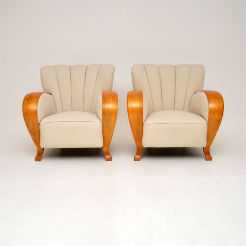 fig 1. Stylish Pair of Art Deco Armchairs