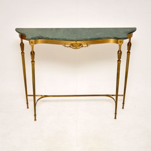 fig 1. Antique French Brass and Marble Console Table