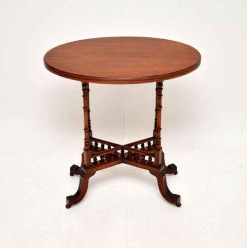 fig 1. Antique Victorian Walnut Occasional Side Table