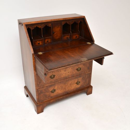 fig 1. Antique Burr Walnut Writing Bureau