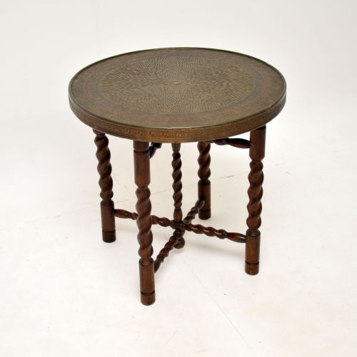 Antique Colonial Barley Twist Folding Coffee Table
