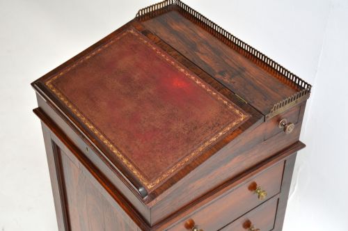 fig 3. Antique Irish William IV Period Davenport in Rosewood