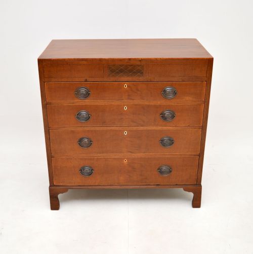 fig 1. Antique Georgian Inlaid Mahogany Chest of Drawers
