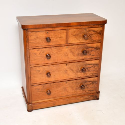 Antique Victorian Walnut Chest of Drawers
