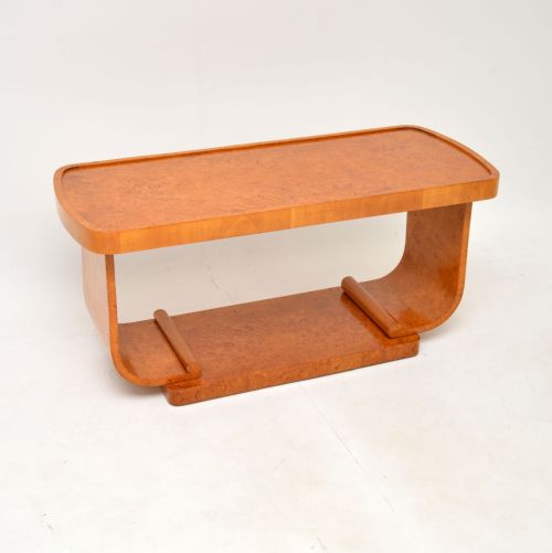 Art Deco Burr Walnut Coffee Table by Epstein
