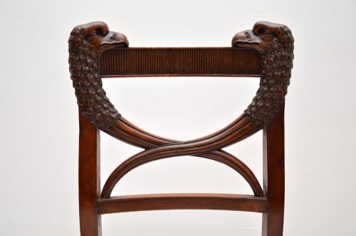 fig 2. Pair of Antique Carved Mahogany Side Chairs
