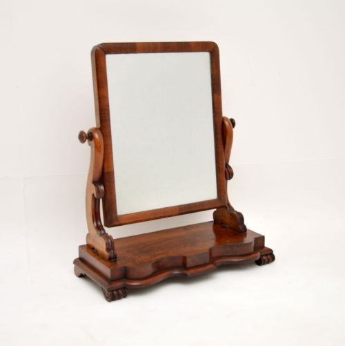 Antique Victorian Walnut Vanity Mirror

