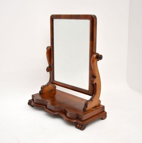 fig 1. Antique Victorian Walnut Vanity Mirror