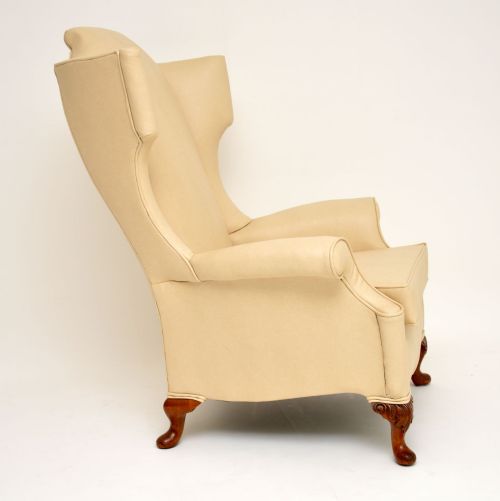 fig 2. Antique Chippendale Style Wing Back Armchair
