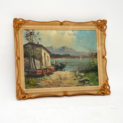 Antique Italian Landscape Oil Painting by ‘Tardini’
