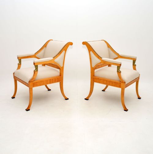 fig 1. Pair of Antique Swedish Neoclassical Armchairs