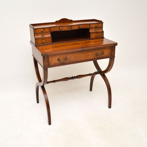 Antique Mahogany and Leather Escritoire Desk
