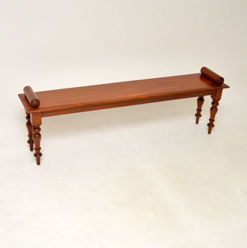 Antique Victorian Mahogany Bench
