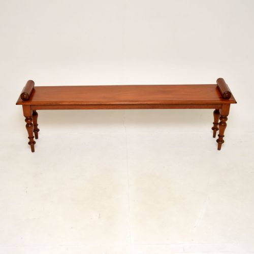 fig 1. Antique Victorian Mahogany Bench