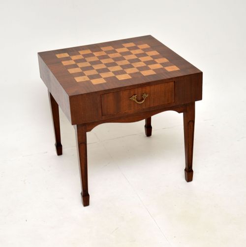 Antique Mahogany and Walnut Chess Table
