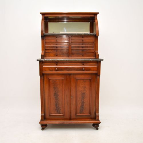 fig 1. Antique Victorian Mahogany Dentist Cabinet