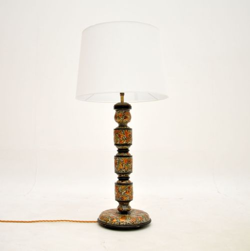 Antique Lacquered Chinoiserie Table Lamp
