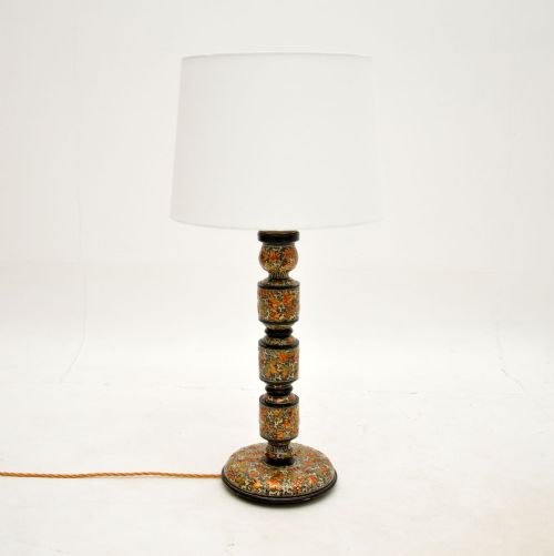 fig 1. Antique Lacquered Chinoiserie Table Lamp
