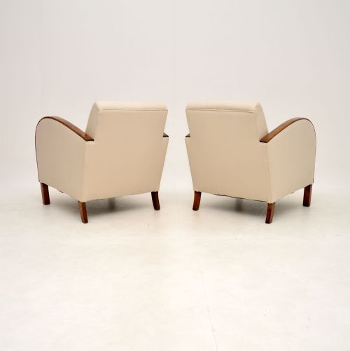 fig 1. Pair of Art Deco Armchairs in Satin Birch