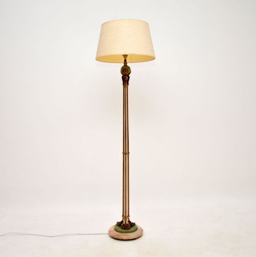 fig 1. Antique French Onyx and Gilt Metal Floor Lamp