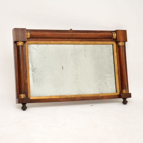 Antique William IV Rosewood Over Mantle Mirror
