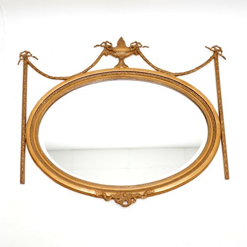 Antique Adam Style Gilt Wood Mirror
