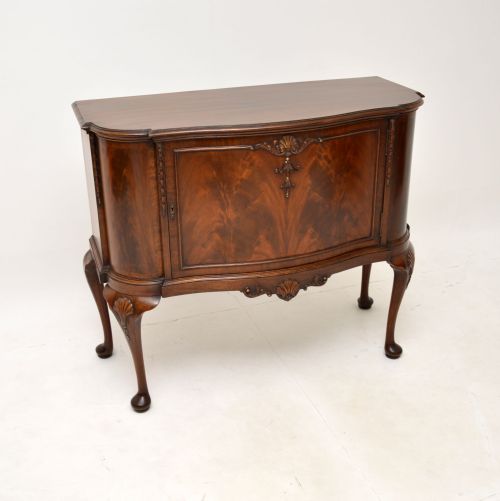 Antique Mahogany Serpentine Cabinet
