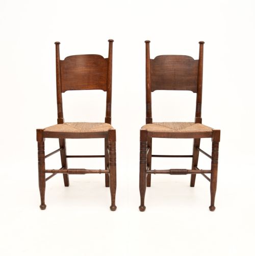 fig 1. Pair of Antique Arts and Crafts Side Chairs by William Birch