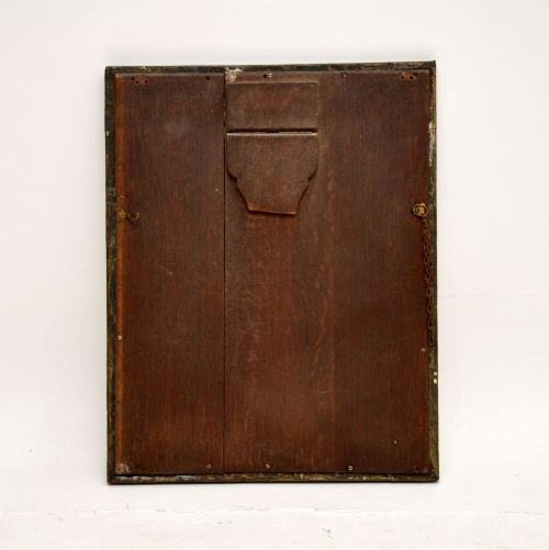 fig 1. Antique Art Nouveau Beaten Brass Mirror