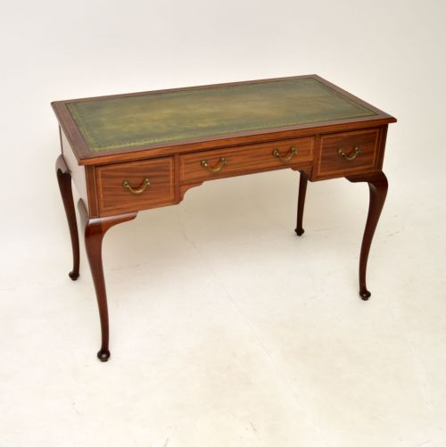 Antique Edwardian Inlaid Mahogany Desk by Maple & Co
