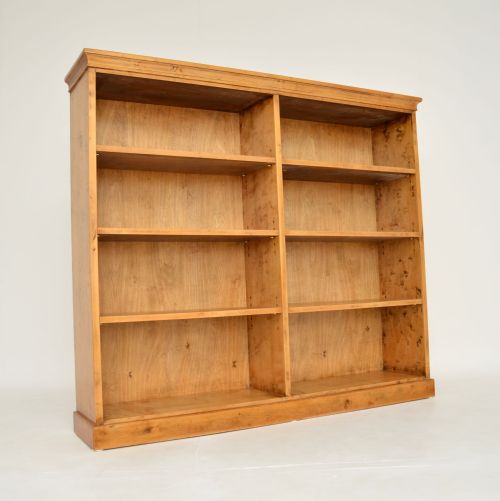 Antique Satin Birch Open Bookcase
