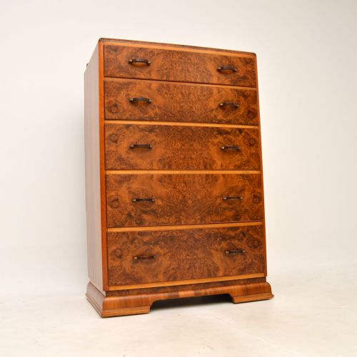 Art Deco Burr Walnut Chest of Drawers
