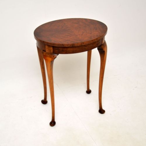 Antique Burr Walnut Side Table
