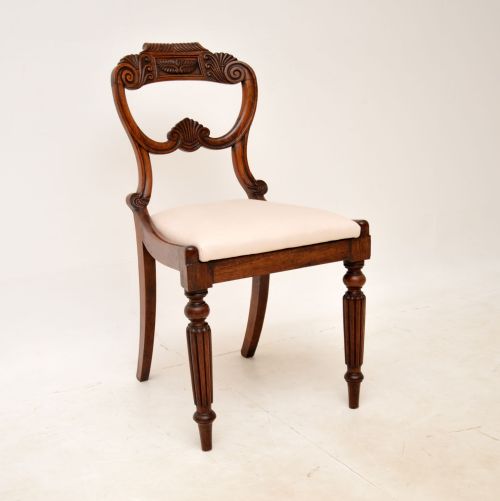 fig 1. Set of 4 Antique Regency Rosewood Dining Chairs
