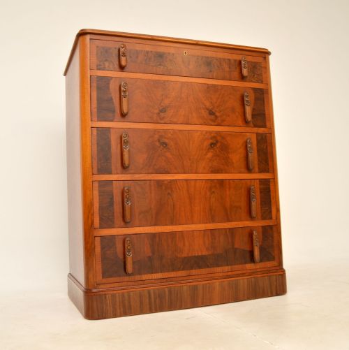 1930’S Art Deco Figured Walnut Chest of Drawers
