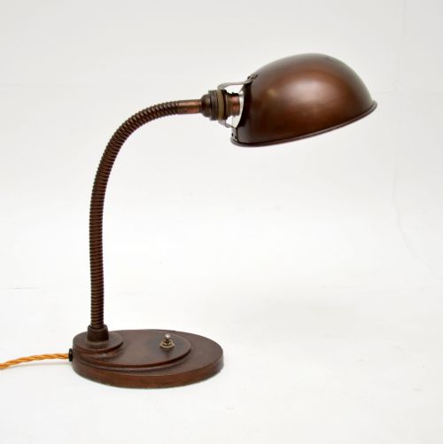 Art Deco Period Copper Desk Lamp
