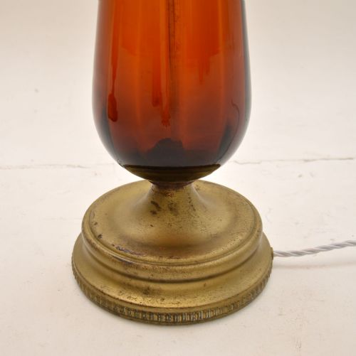 LARGE PAIR OF ART DECO GLASS TABLE LAMPS - ADDITIONAL PHOTO 6