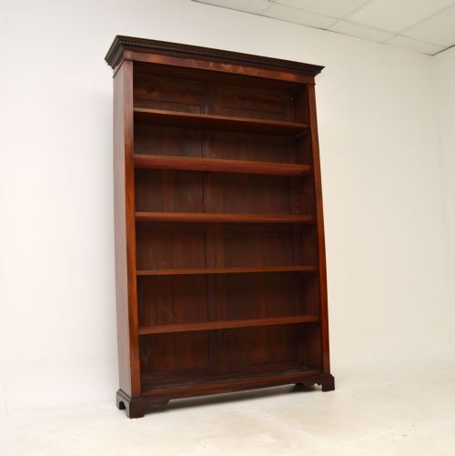 Antique Mahogany Open Bookcase
