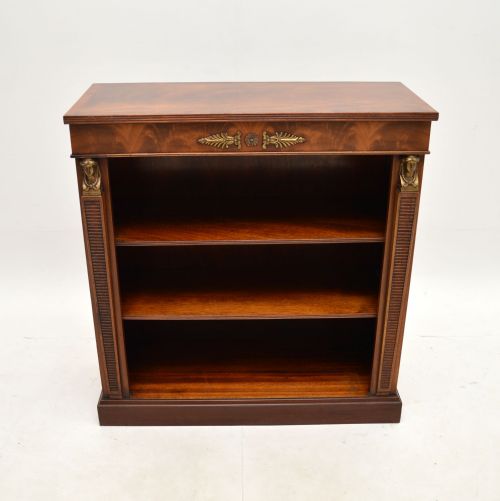 fig 1. Antique Mahogany Neoclassical Open Bookcase