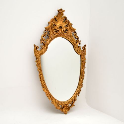 Antique French Gilt Wood Rococo Style Mirror
