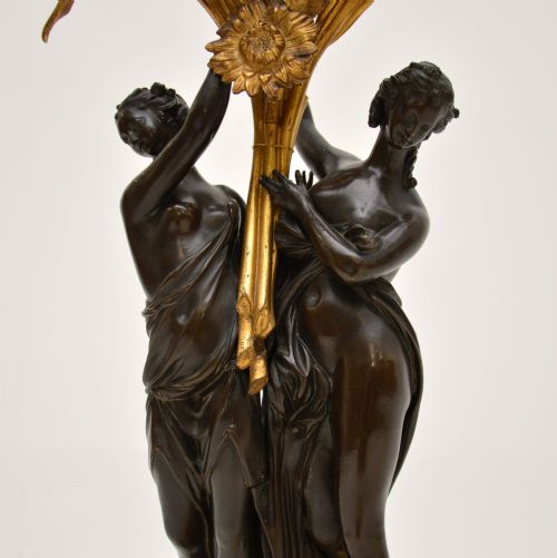 fig 1. Antique French Gilt Bronze Table Lamp