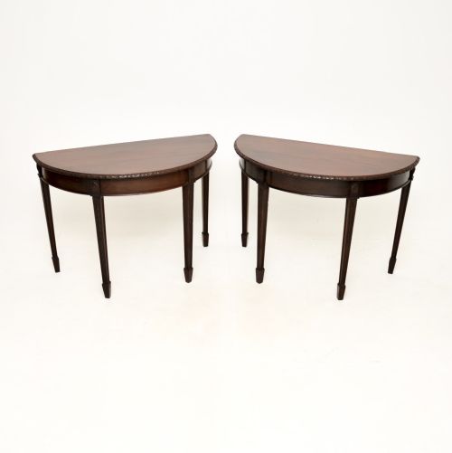 Pair of Antique Georgian Mahogany Console Tables
